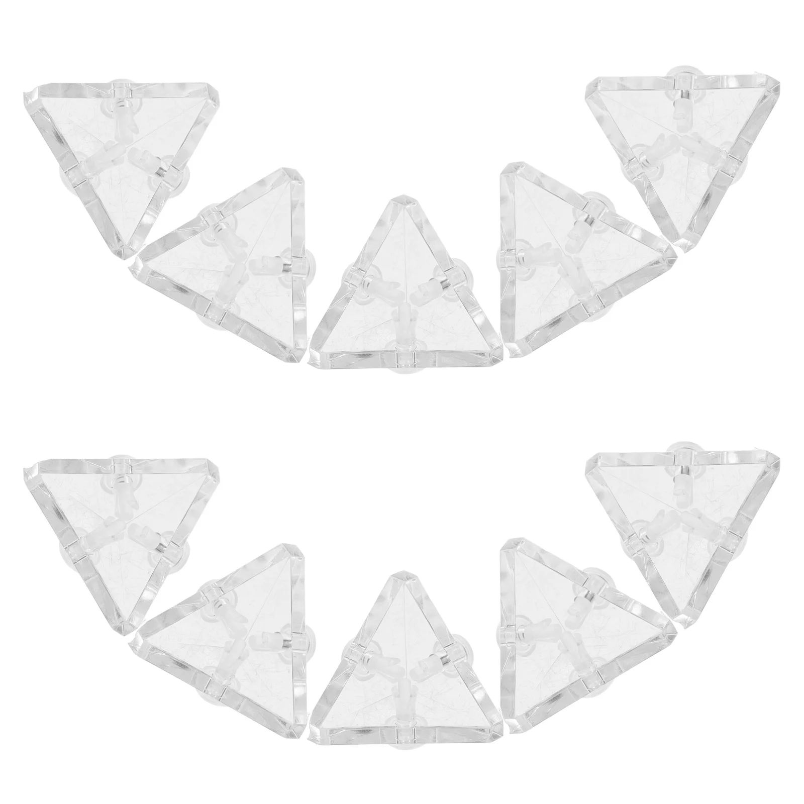 

10Pcs Acrylic Corner Braces Transparent Triangular Brackets for Box Reinforcement Jewelry Shelf Bracket Clear Connectors