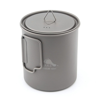 TOAKS Titanium 750ml Pot, POT-750 Titanium Cup Ultralight Outdoor Tableware Camping Mug