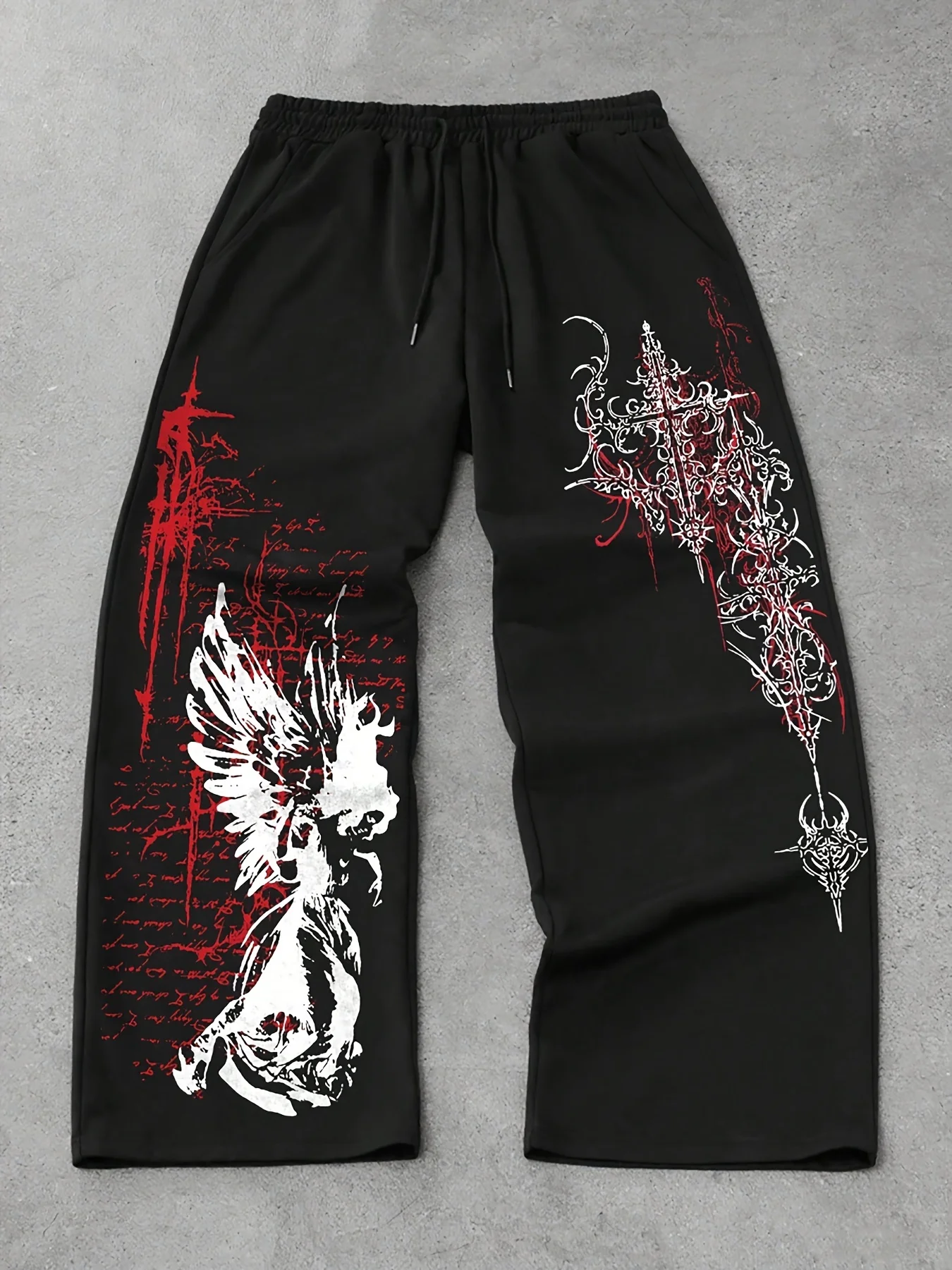 Sweatpants High Street Hip Hop Casual Pants Men Harajuku Y2K Oversized Sport Winter Fall Super Handsome Men's Straight Leg Pants
