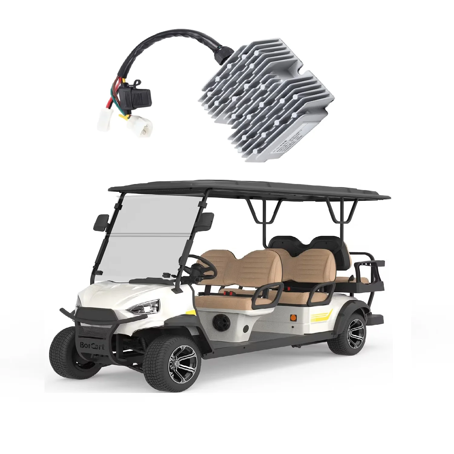 Universal Four-Wheeled Electric DC Voltage Converter 48V to 12V for Golf Carts, Patrol Cars, Voltage Converters DC0K3-48F12