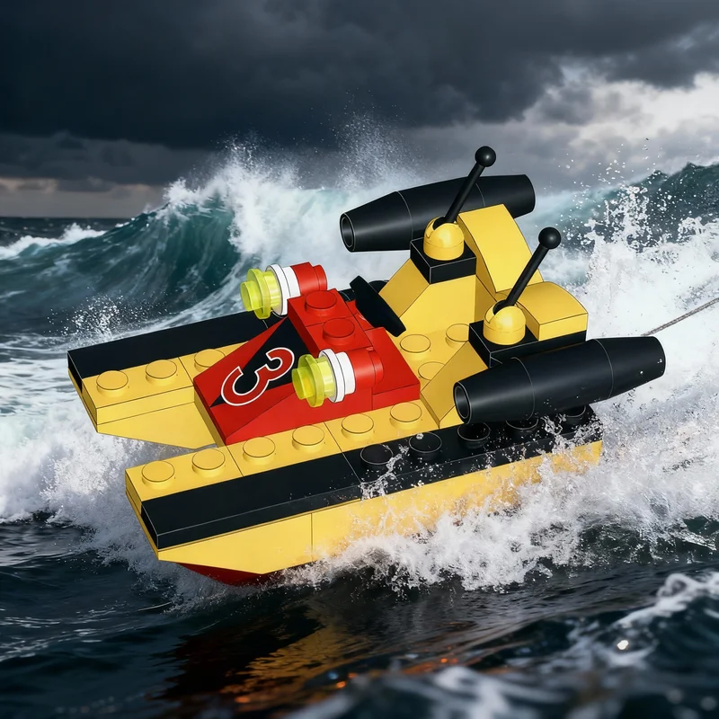 

Набор строительных блоков MOC 1: 101 деталь, конверсия в реактивный катер, классическая модель, конструктор, рождественский подарок, игрушки для детей