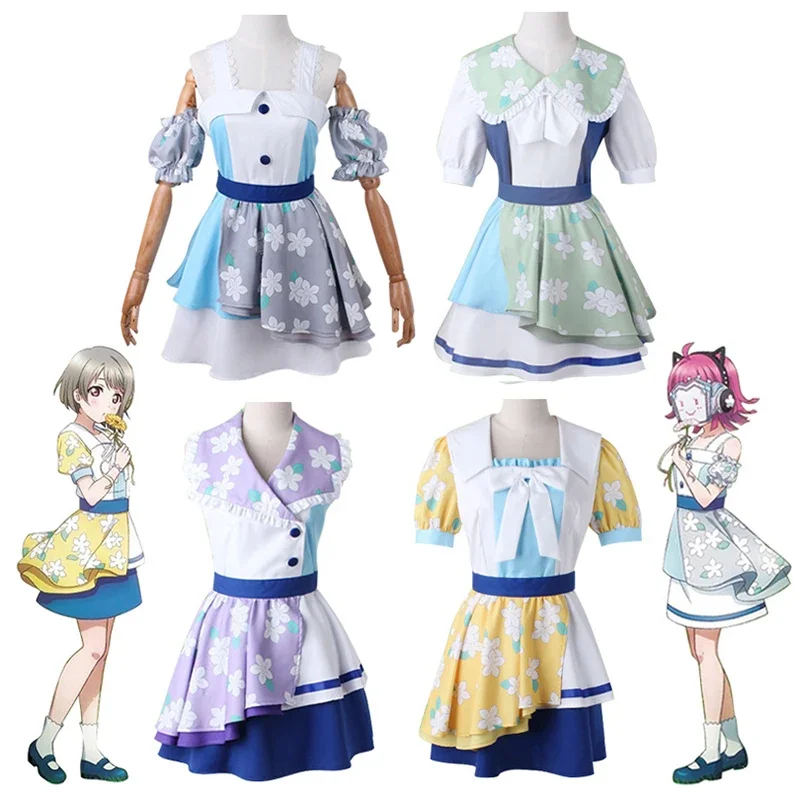 

Love Live Cosplay Costume Nakasu Kasumi Tennouji Rina Flower Dress Anime Clothes Christmas Girls Sisters Role Play Costumes