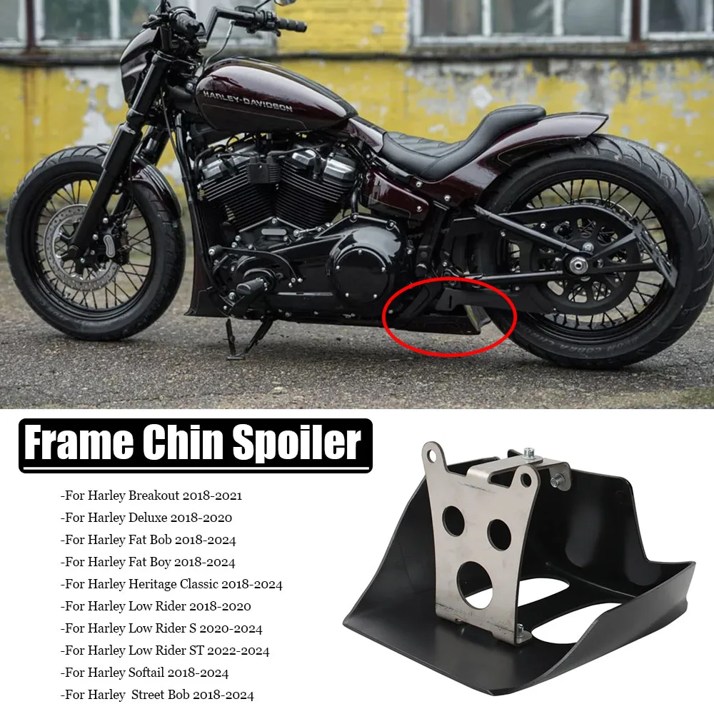 

New Motorcycle Back Frame Chin Spoiler Body black Cover Custom Chassis Accessory Fit For Harley All 2018-2025 M8 Softail Models