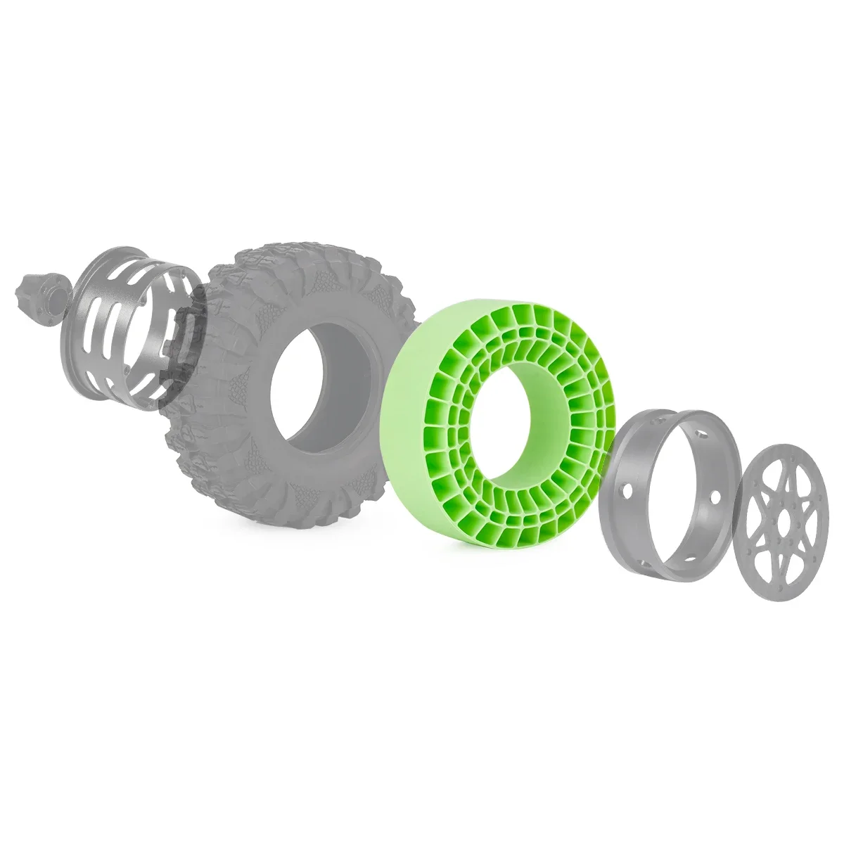 4PCS Wasserdicht 2,2 "Silikon Gummi Einsatz Schaum 125*45mm für 1/10 RC Crawler Auto SCX10 Capra Wraith Upgrade Teile