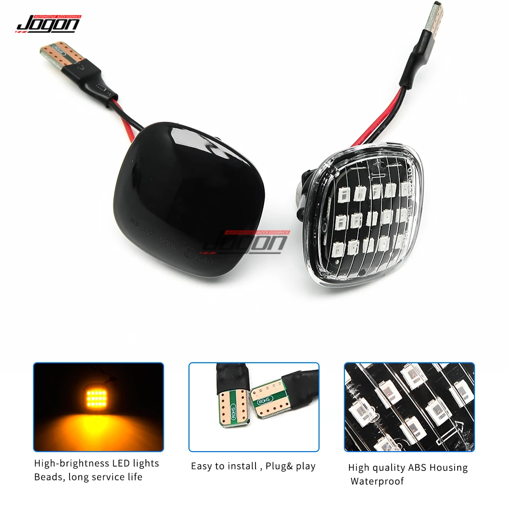 Luz LED de posición lateral dinámica para coche, luces intermitentes para SKODA Fabia 6Y 5J MK2 Octavia A4 MK1 Rapid NH3 Superb Seat Ibiza