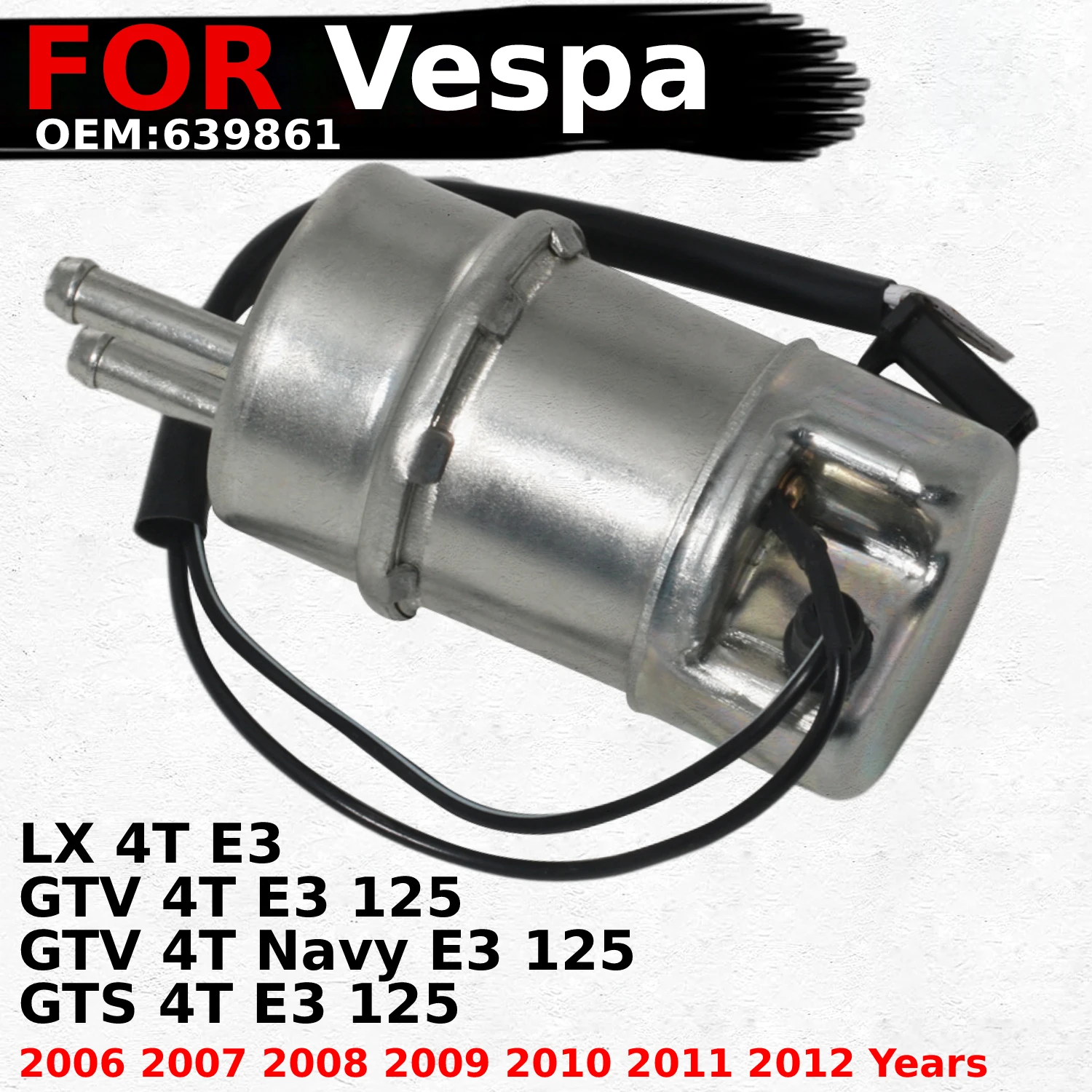

Motorcycle Accessories NEW Fuel Pump Assembly Fit for Vespa LX GTV GTS 4T E3 125cc 2006-2012 639861 Motor Parts