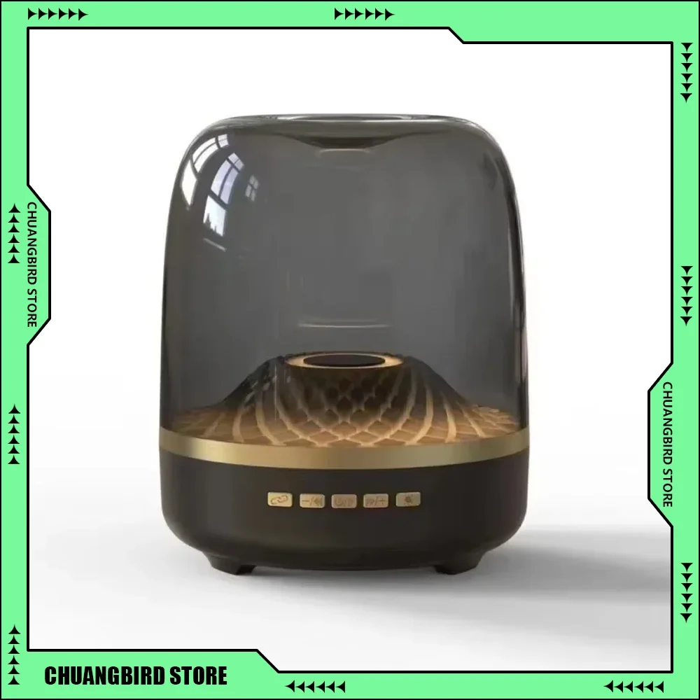 NEW Colorful Glass 4 Office Computer Desktop Speakers Home High Volume Sound Box Wireless Bluetooth Subwoofer Speaker Home Gifts