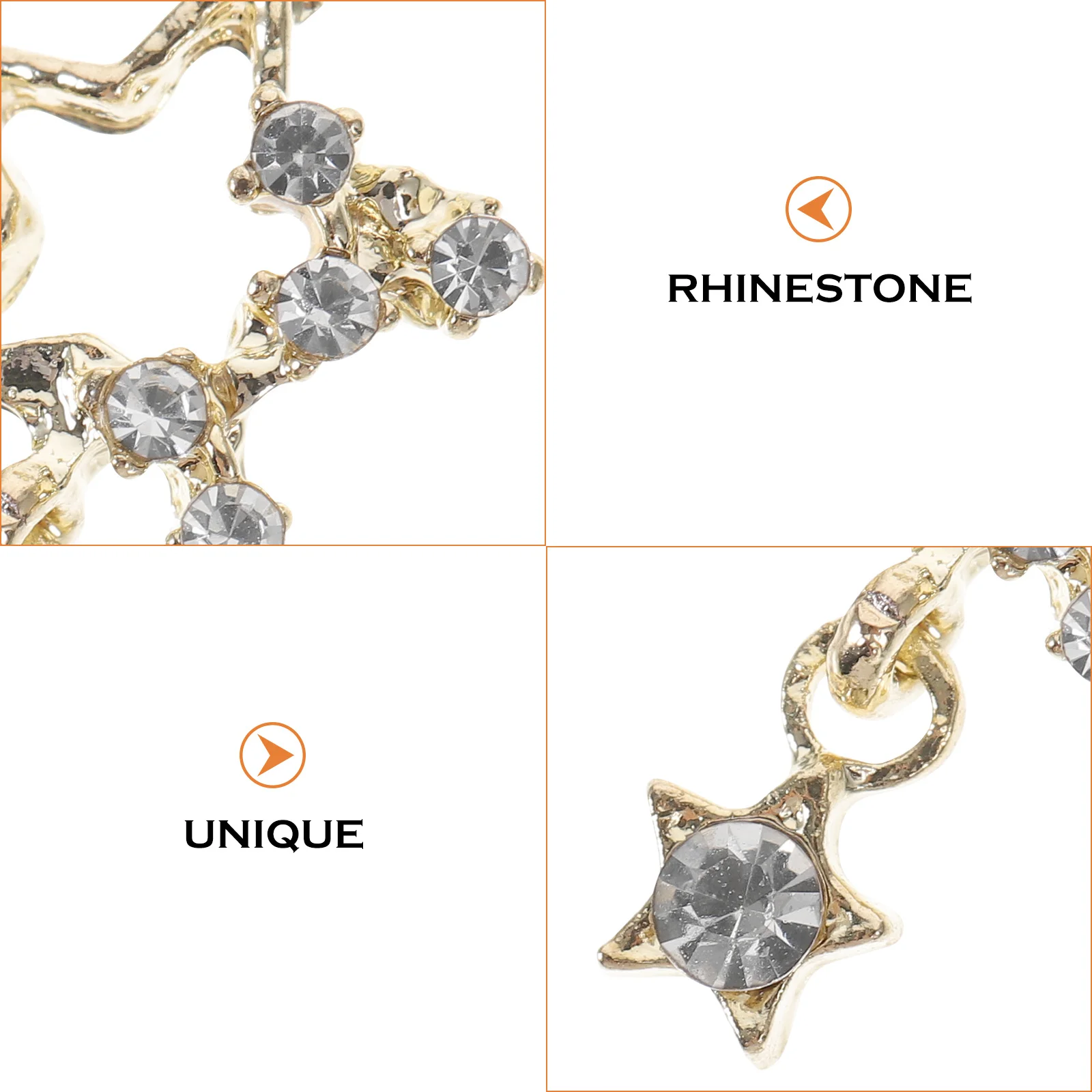 Breloques artistiques en strass, perceuse à eau, décorations d'ongles, gemmes étoiles pour ongles en Gel acrylique, bijoux 3D, fournitures en vrac, 20 pièces