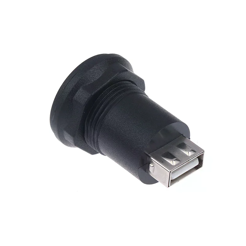 New USB C Female To USB A Female Connector Round Flush Panel Mount Converter Extender Bulkhead Passthrough Socket - view 2