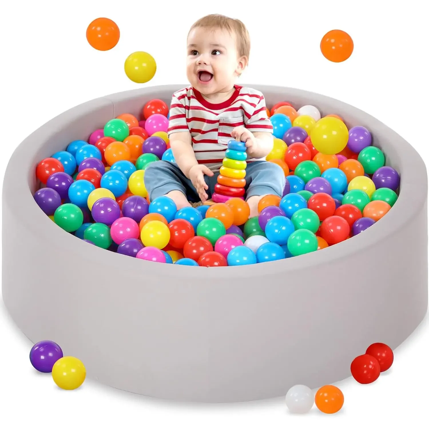 100 pçs engrossado oceano bola brinquedos das crianças bola colorida crianças ao ar livre playground bolas de plástico à prova de explosão brinquedos coloridos