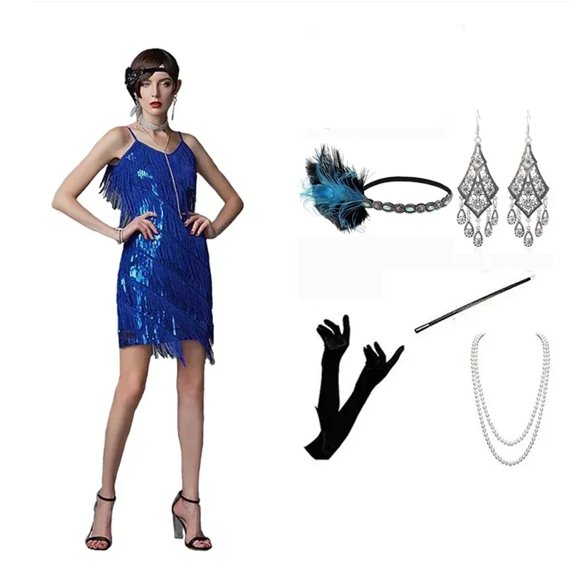 Nappa abito corto Ball Latin Camis Sexy Dance Y2K 1920 Vintage Gatsby Dress Women Suit abito tubino senza maniche con perline