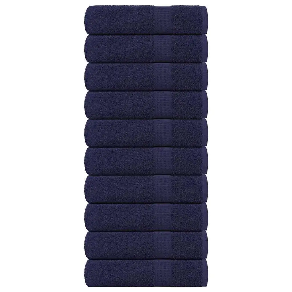 10 Pack Navy Blue Shower Towels 70x140cm 360gsm Luxury Soft 100% Cotton Absorbent