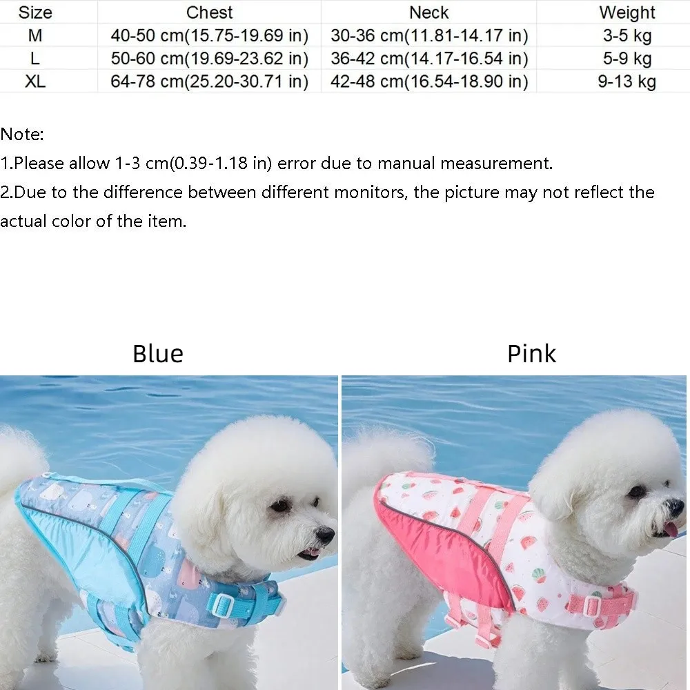 Adjustable Dog Life Jacket High Buoyancy Waterproof Dog Lifesavers Swimsuits Secure Fit Thick Sponge Pad Pet Safety Vest Beach view 6