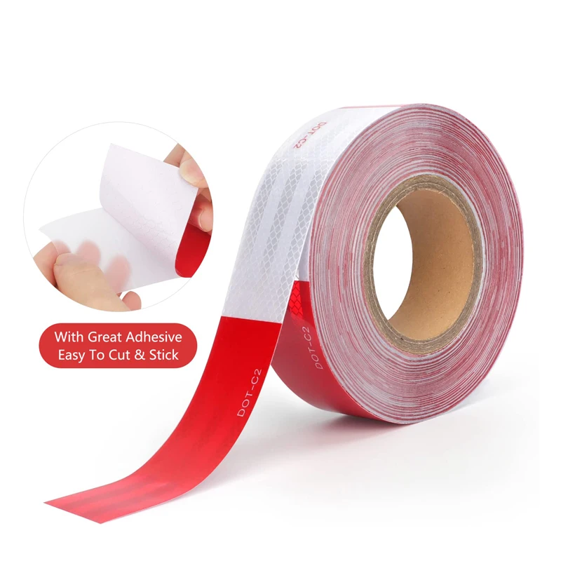 Waterproof Conspicuity Strong Adhesive Reflector Tape Warning Safety Reflective Tape For Vehicles Trailers Boats Signs