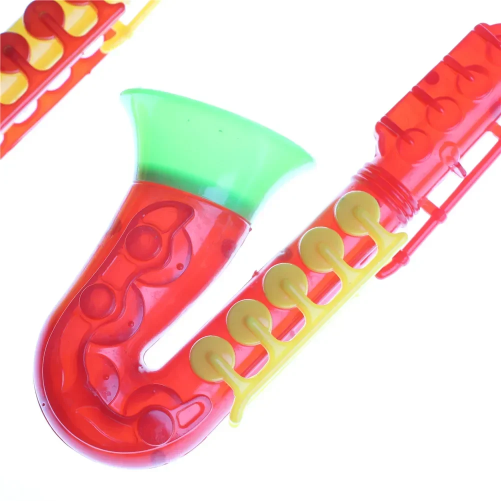 21 cm kinderen Plastic Leren Muziek Saxofoon Instrument Baby Kinderen Vroege Onderwijs Speelgoed Concert Party Fans Juichen Props