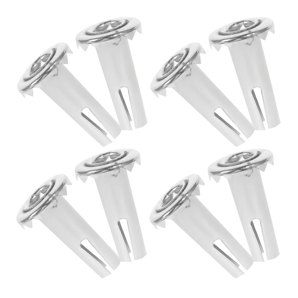 

8 Pcs Pole Caster Accessories Castors Socket Sleeve Inserts Knob Latches Machine Furniture Hardware for on Wood Car Door Baby