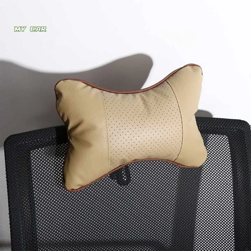 

PU Leather PU Leather Car Neck Pillows Breathable Soft Auto Seat Head Neck Rest Cushion Mini Easy Install