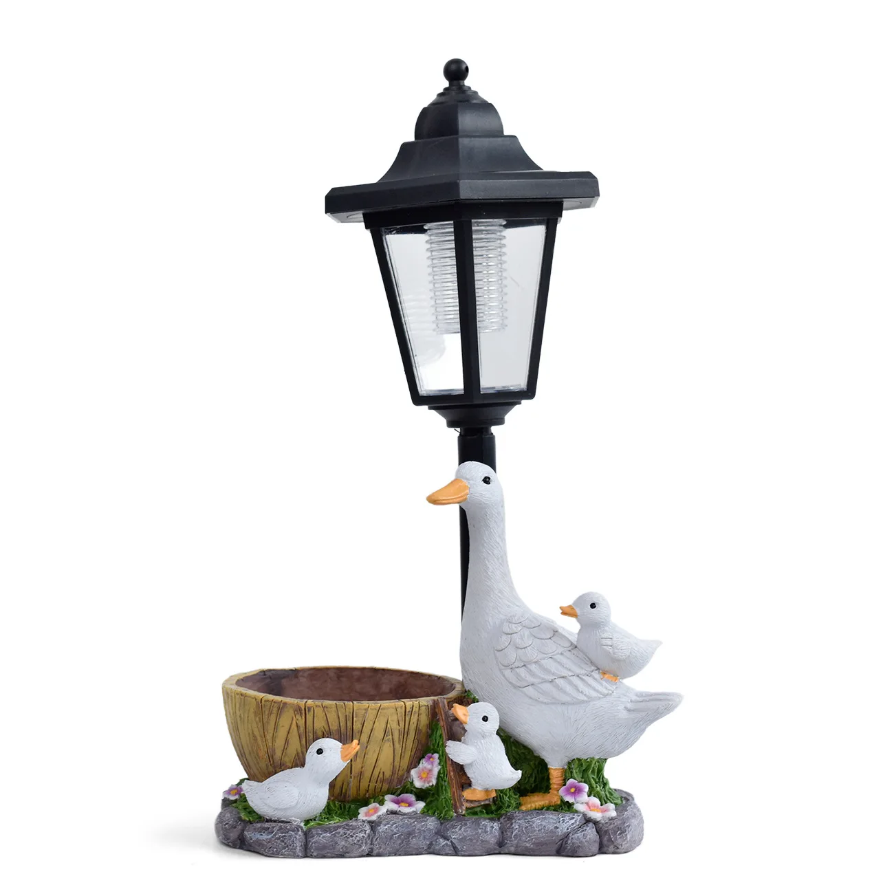

Simulation big white duck handicrafts outdoor courtyard landscaping decoration villa garden creative solar light ornament