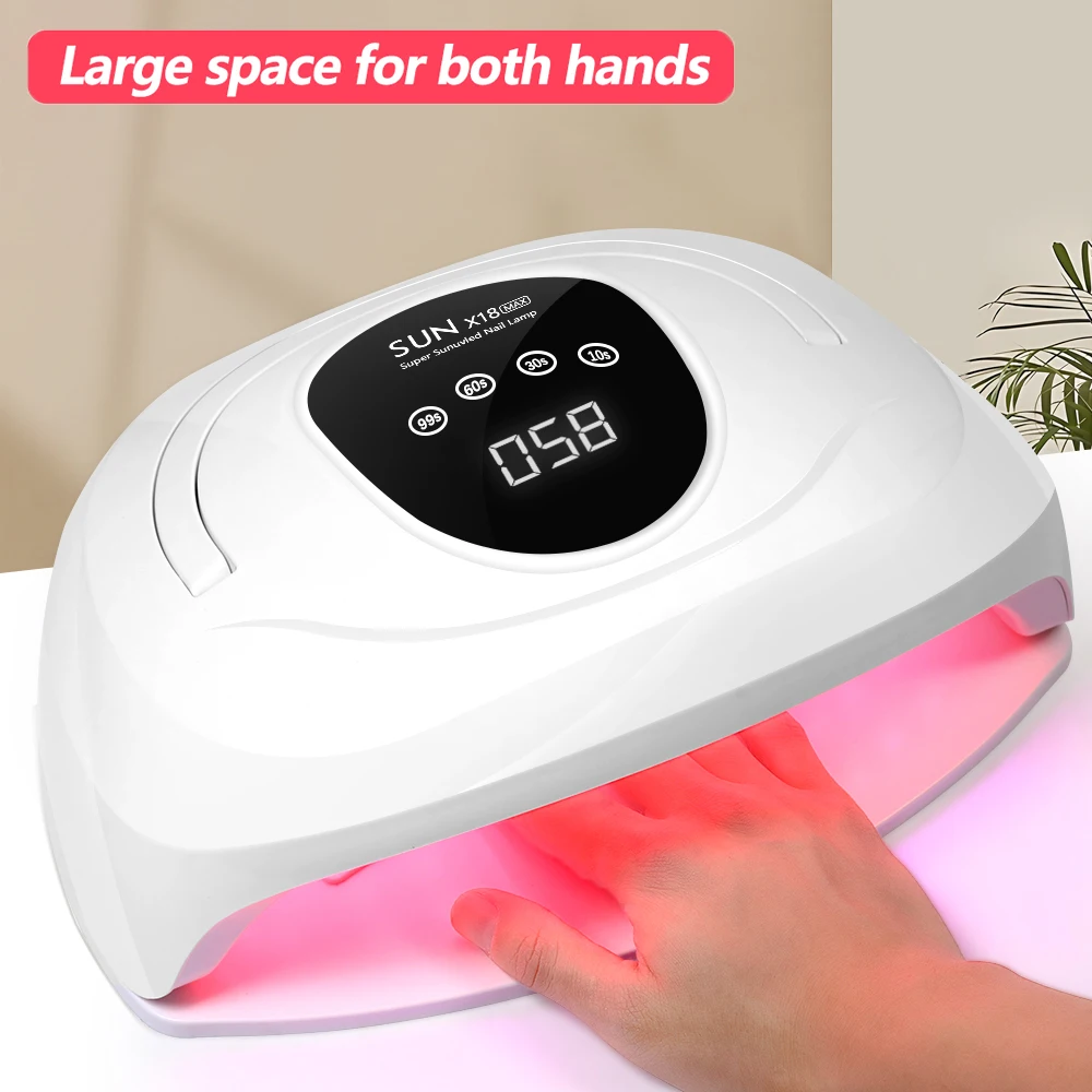 

CNHIDS LED Nail Lamp For Manicure Powerful Nail Dryer Machine UV Drying Lamp For Curing UV Gel Nail Polish With Motion Sensing