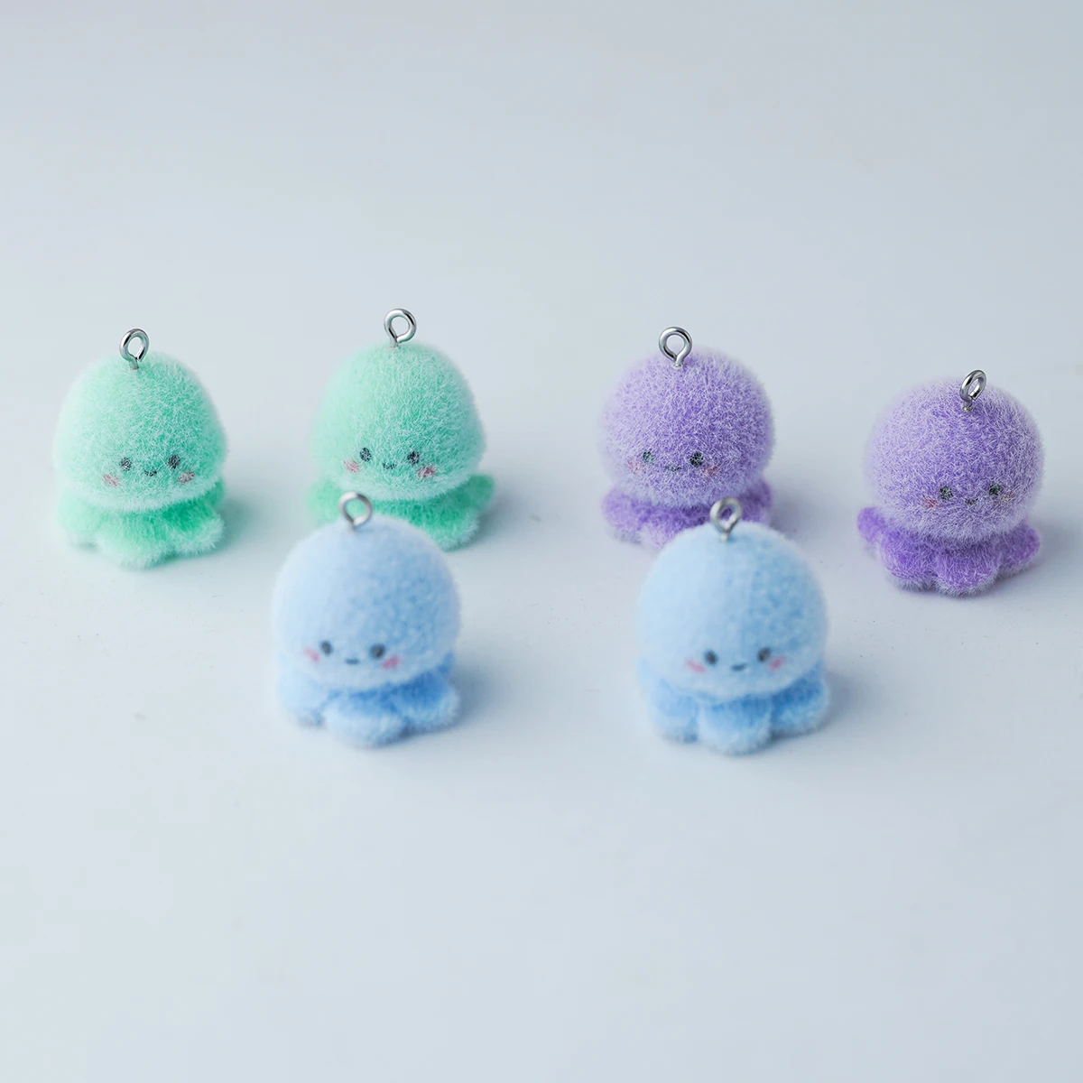 15pcs Cartoon resin marine animals Charms cute mini Little octopus pendant for Necklace earrings DIY jewelry Accessories make