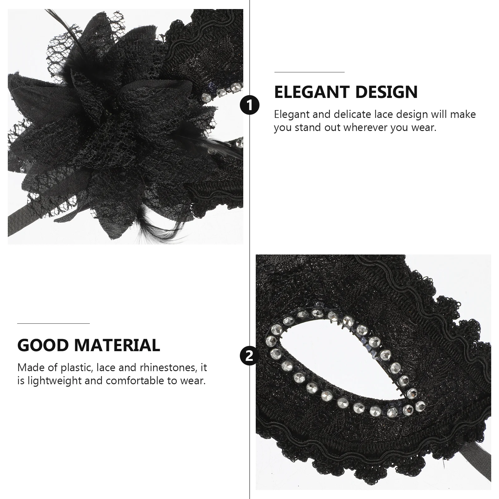 

Party Mask Lace Masquerade Mask Comfortable Fit Realistic Styling Costume Accessories Masquerade Masks Cosplay Masks