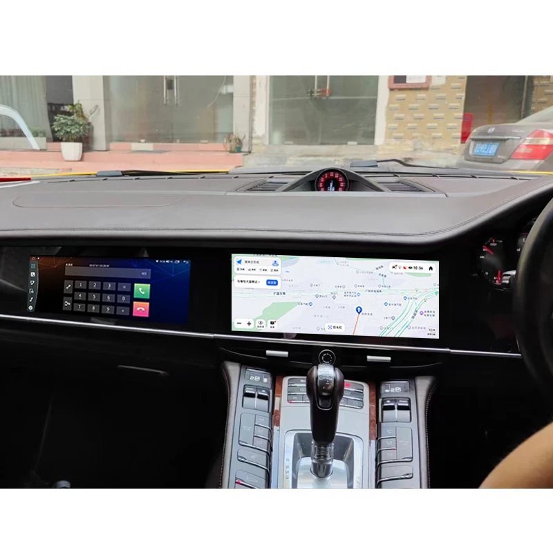 Reprodutor de dvd para carro com tela dupla de 12.3 polegadas para porsche panamera rhd 2010-2016 android 13 navegação gps estéreo multimídia carplay