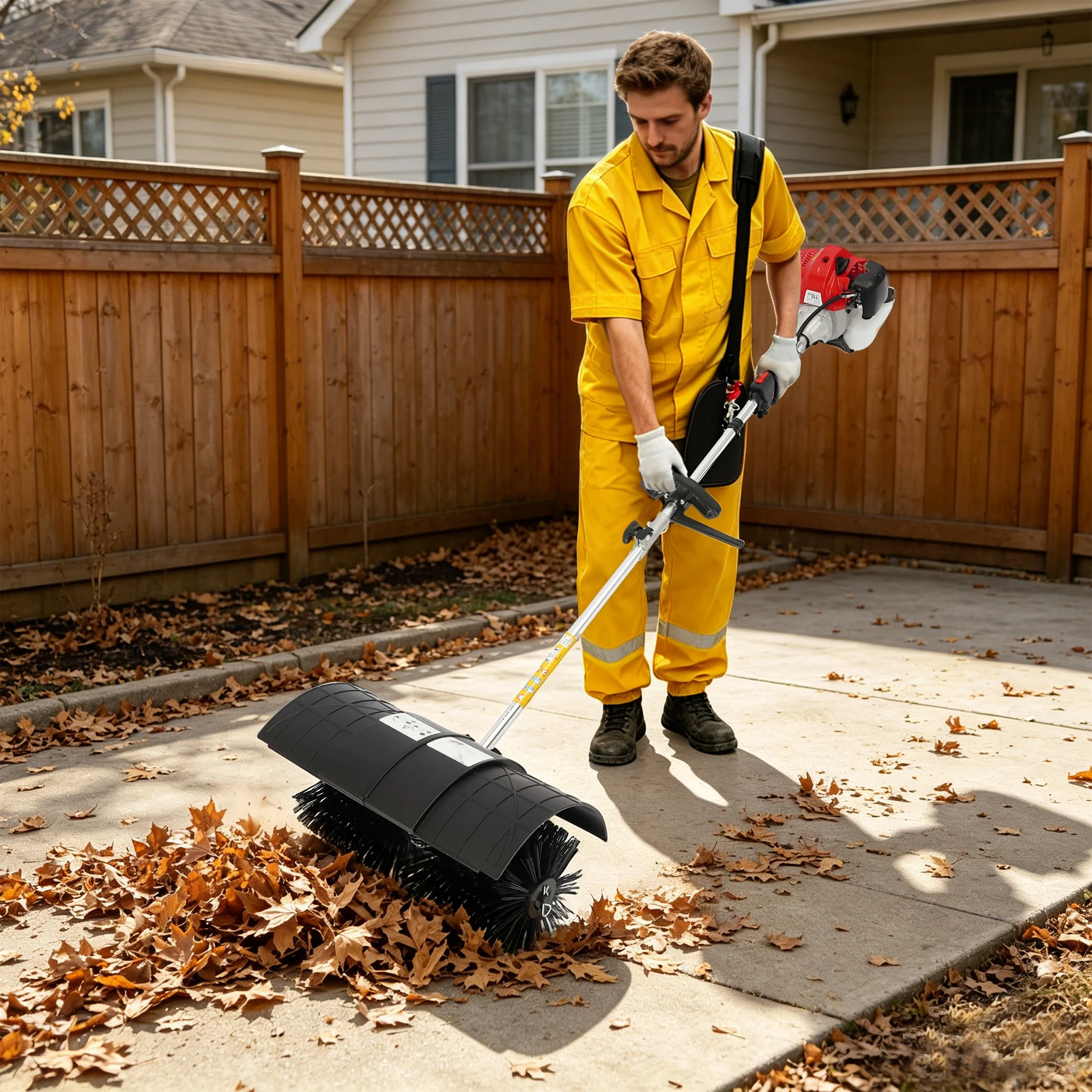 2.3HP 52CC Gas Powered Broom S - Outdoor Power Brush ulasan dan harga