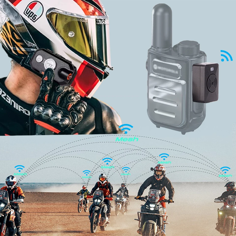 

Walkie Talkie Helmet Bluetooth Headset Wireless Headphone Motorcycle Locomotive BT Earphone For Kenwood Baofeng Quansheng Radtel