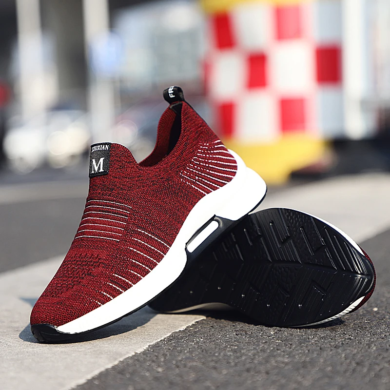 Loafers Summer Men Sneakers Elevator Shoes Height Increase Insoles 6CM Man Mesh Daily Life