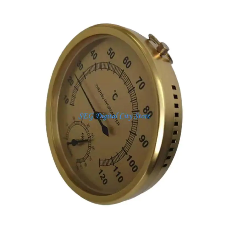 U75B Practical Digital Indoor Round Thermometer Hygrometer LCD Display Meter