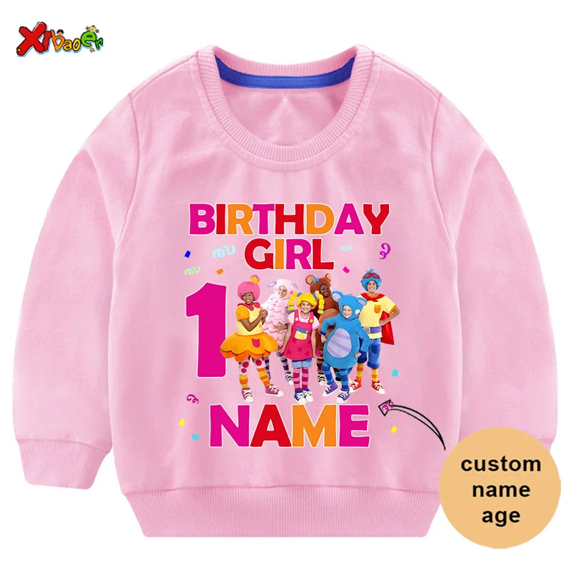 Mother Goose Club Birthday Sweatshirt Girl Birthday Outfit Kids Cartoon Sweatshirt Boy Shirt Toddler Baby Hoodies Shirt Clothes