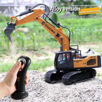 1:20 2.4G RC Alloy Excavator Remote Control Crawler Truck Electric Engineering Vehicle Construction Model Kid Birthday Gift