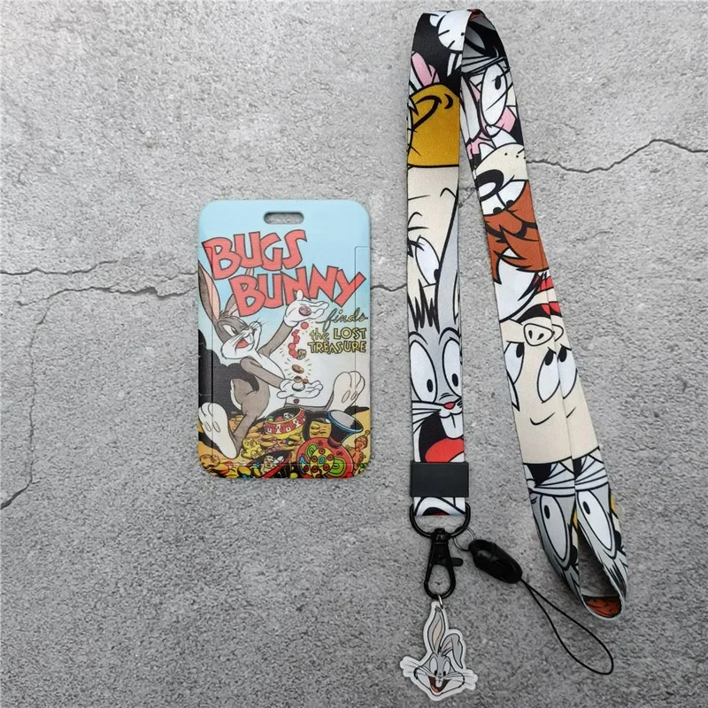 Disney Anime Figures Keychain Bugs Bunny Tasmanian Devil Daffy Duck Sylvester PVC Doll Bag Key Ring Kids Toys Birthday Gifts