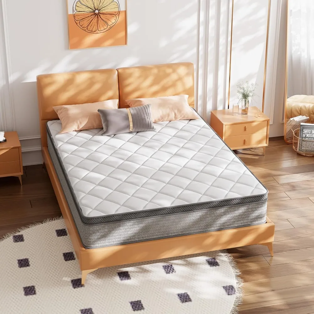 

Mattress,Gel Memory Foam and Innerspring Hybrid Mattress in a Box with Individual Pocket Spring for Motion Isolation