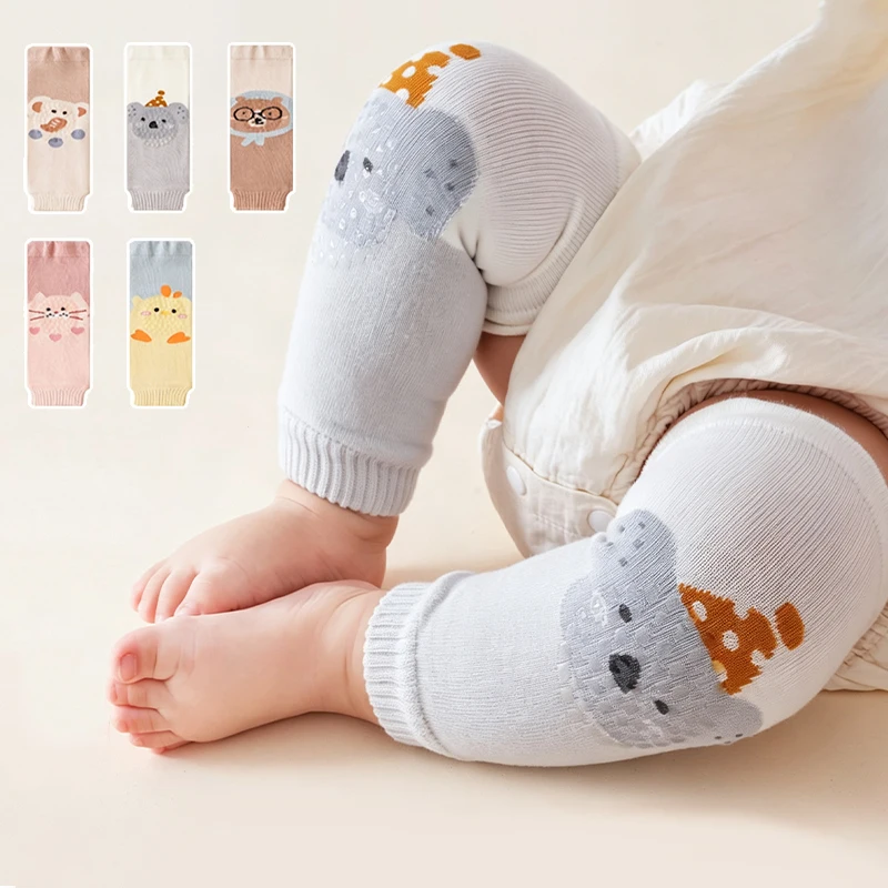 3/5 Paar Weiche Baumwoll-Beinwärmer für Babys, Niedliche Cartoon-Knieschoner für Neugeborene, Elastische Beinabdeckungen für Kleinkinder Jungen Mädchen