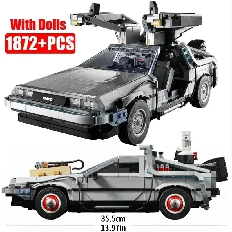 1872 pièces de blocs de construction compatibles avec le modèle de machine à retourner dans le temps Delorean MC-12, jouets et cadeaux pour enfants, référence 10300