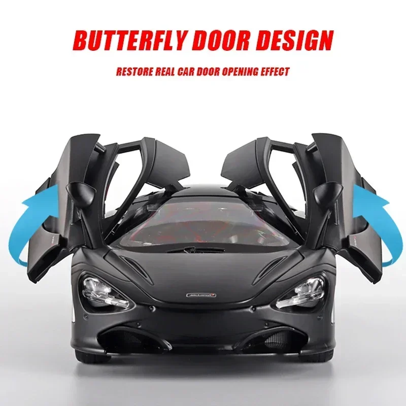 1/24 Maßstab Mclaren 720s Legierung Modell Sportwagen Druckguss Metall Spielzeug auto Serie Sammlung Simulation Sound & Licht Spielzeug Auto Jungen Geschenk