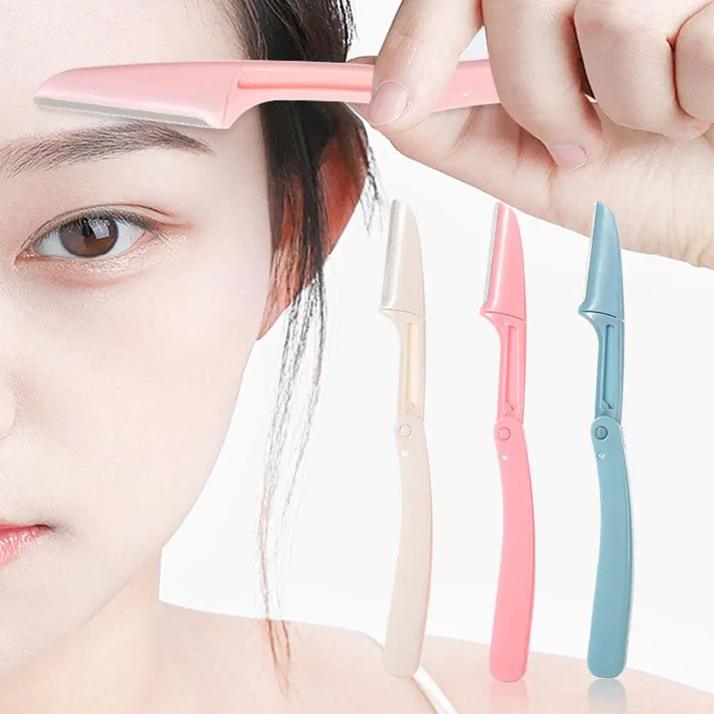 3 قطعة آمنة للطي السيدات الوجه ماكينة حلاقة أداة قص الحواجب شفرة المضادة للخدش الحلاقة أدوات ماكياج أداة قص الحواجب الوجه الحلاقة للنساء #6