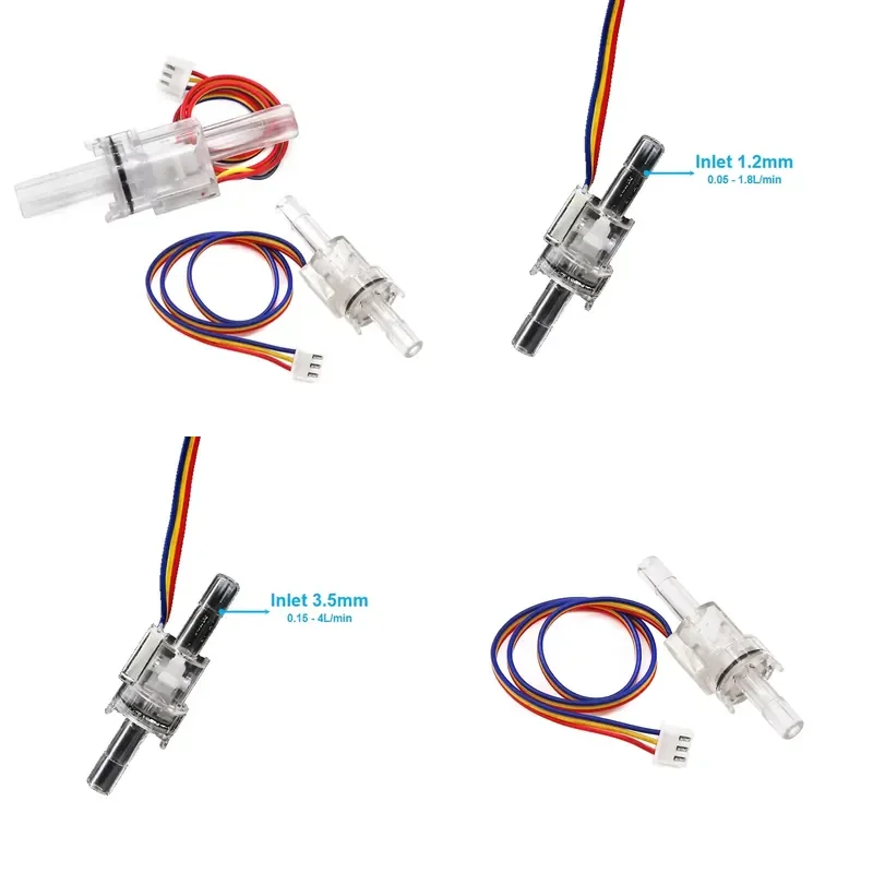 DC5V Mini OD6.3/9.5mm Liquids Magnetic Hall Sensor Pulse Output Water Liter Counter Flowmeter TM02 TM03 PC Turbine Flow
