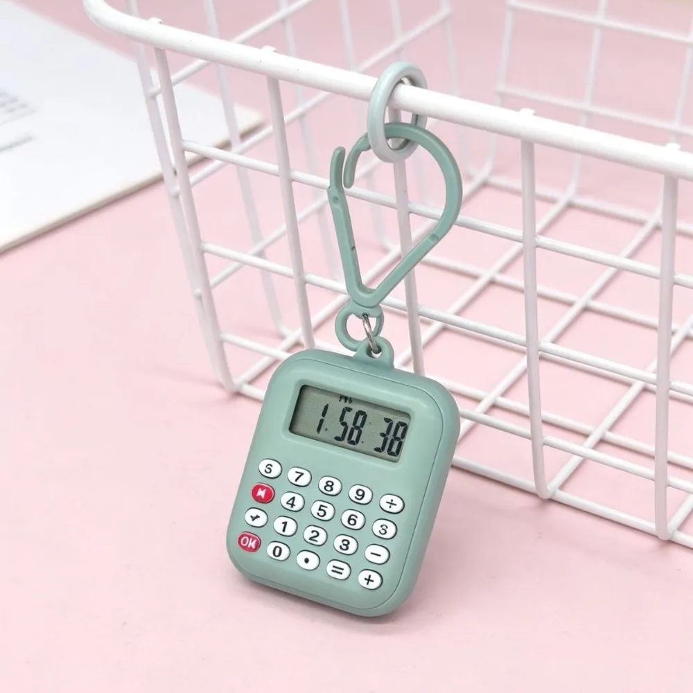 Multifunctional Mini Calculator 8 Digits Display Portable Keychain Calculator Lightweight Silent Button Student Calculator
