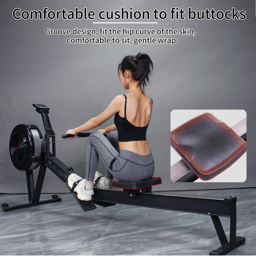 New  Commercial Gym Wind Resistance Rowing Machine Intelligent Home Silent Folding Rowing Commercial