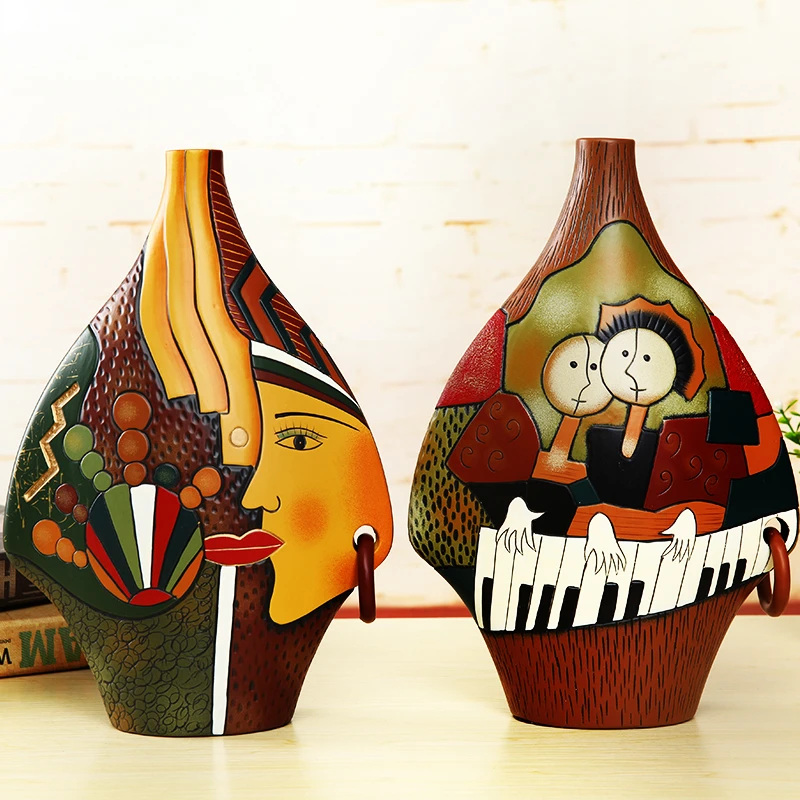 

Creative Wine Cooler Decorative Ornaments Living Room Ethnic Wind Special Crafts Home TV Cabinet Ornaments