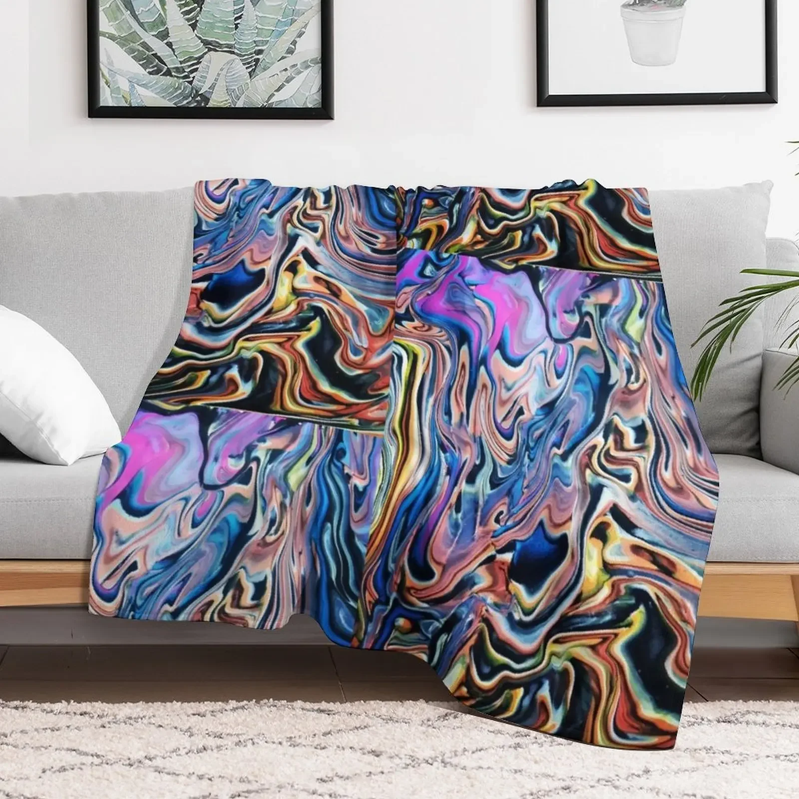 New dancing with the devil Throw Blanket Fade Resistant Durable Throw Blanket