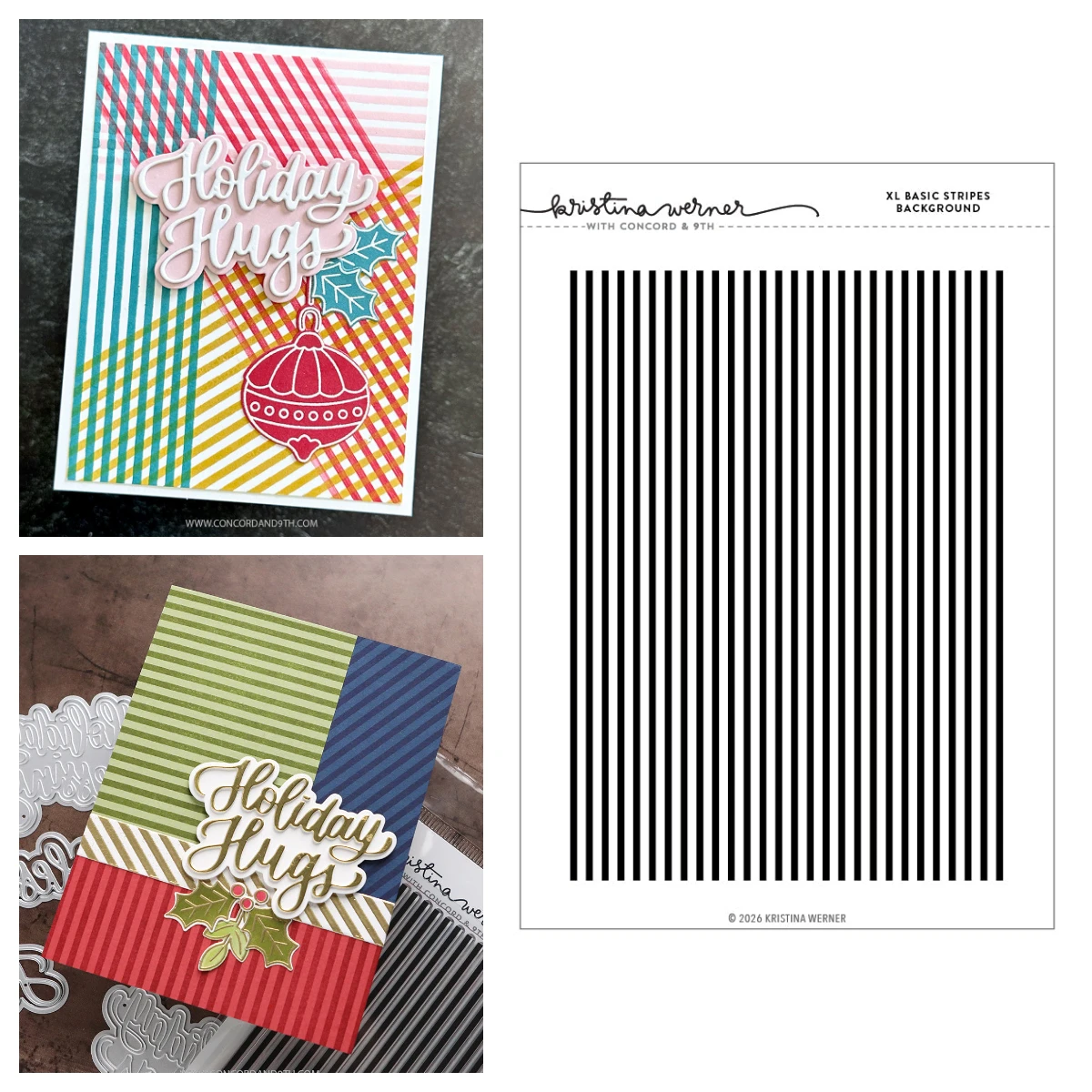 Weihnachtliche Grüße, dekorative Weihnachts- und immergrüne Motive, Metall-Stanzformen, DIY-Kartenherstellung, Papier, Concord & 9. September 2026