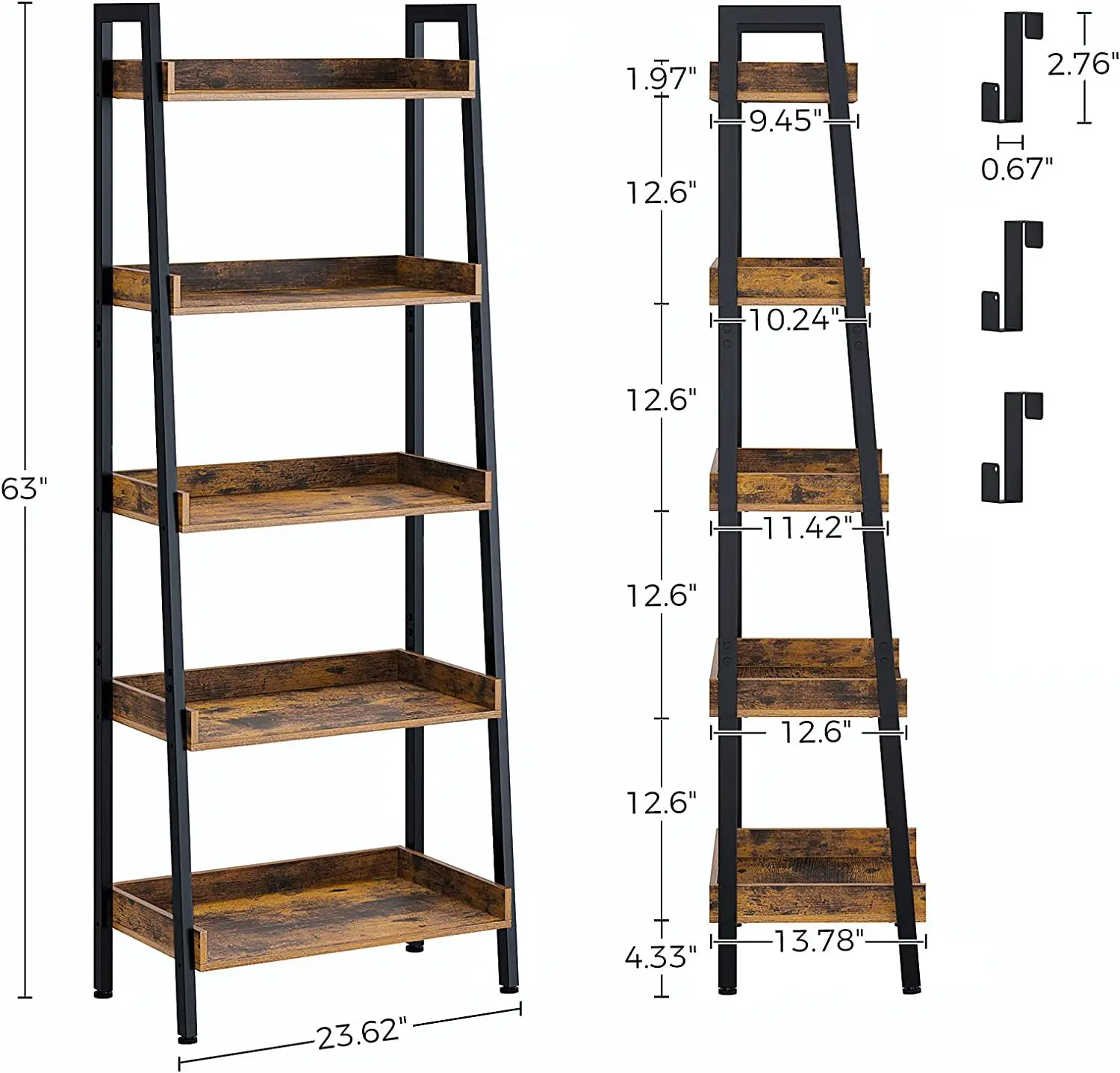 أرفف كتب خشبية منزلية بإطار معدني حديث، منظم تخزين أرفف الكتب لغرفة المعيشة