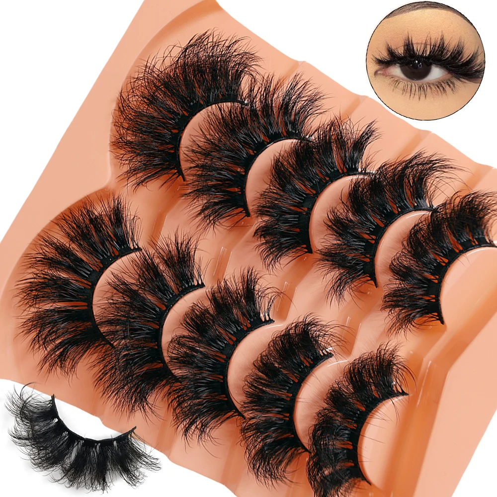 5-Pair Explosive Hair New Product False Eyelash Multi Layer Thick Cross Eyelash