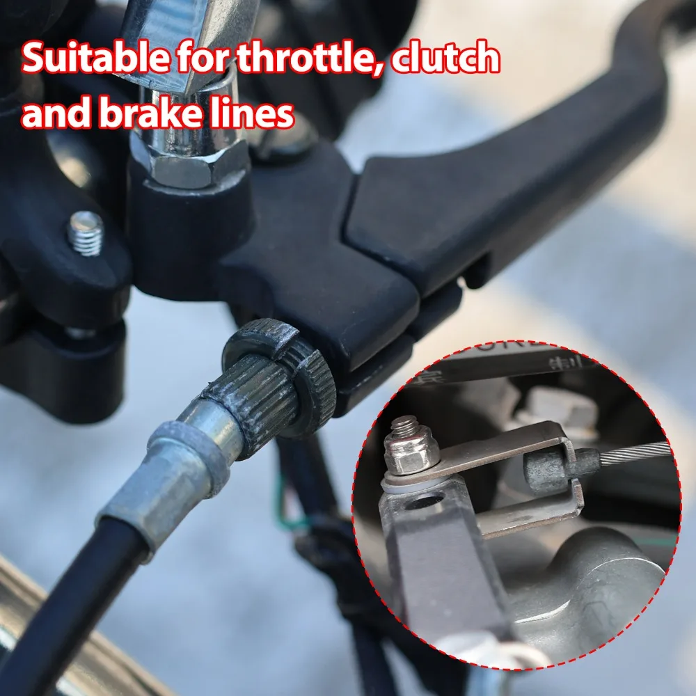 Motorcycle Brake Clutch Throttle Cable Repair Kit 1.3m Stainless Steel Silver Universal Motorcycle Brake System Emergency Repair
