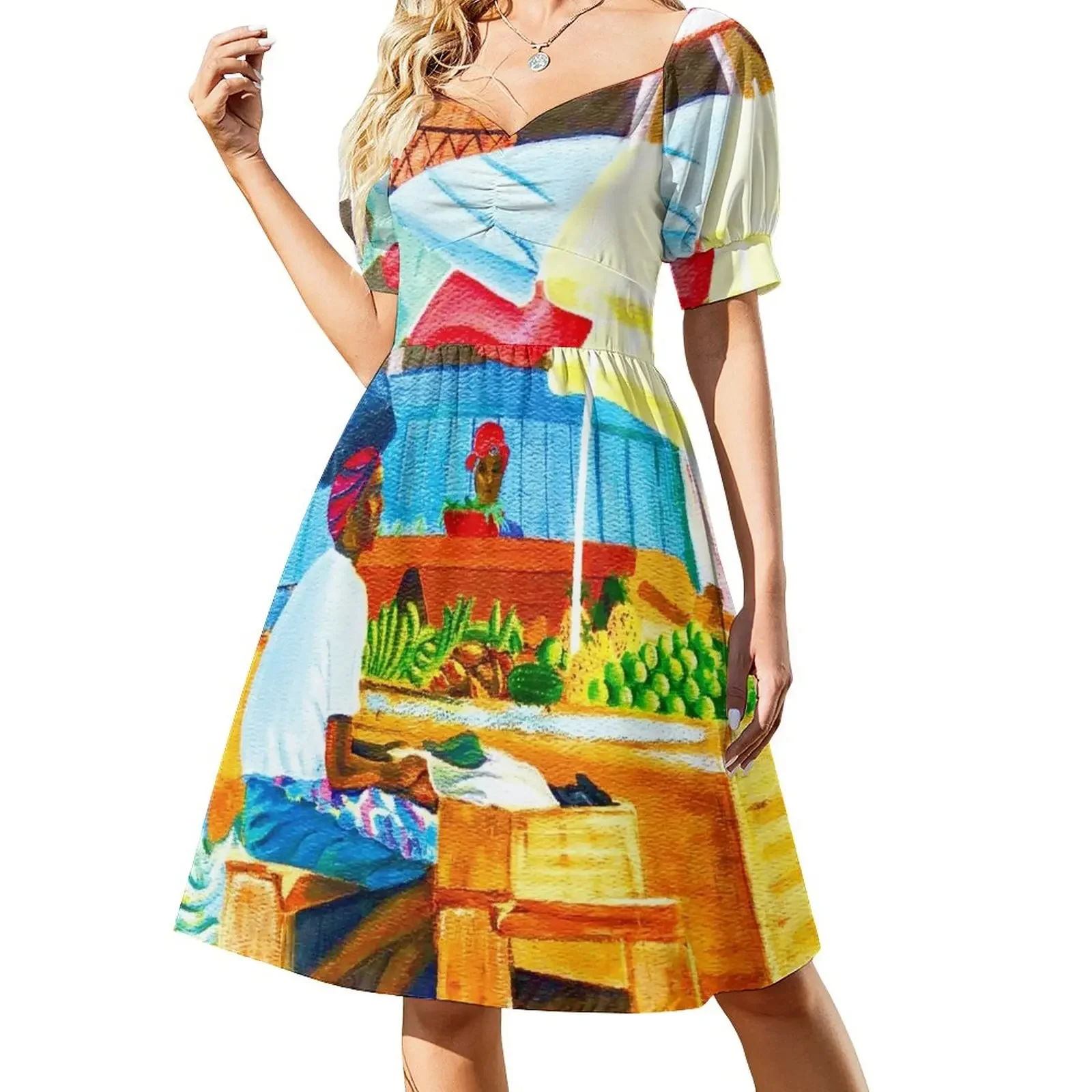 Market Square - Grenada Short-Sleeved Dress Women's dress Long dress woman Women's summer dresses Woman clothes