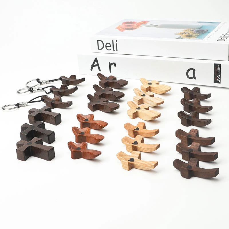 【B】1Pcs Wooden Small  Prayer Cross Encouragement Cross Handheld Prayer Cross Gift