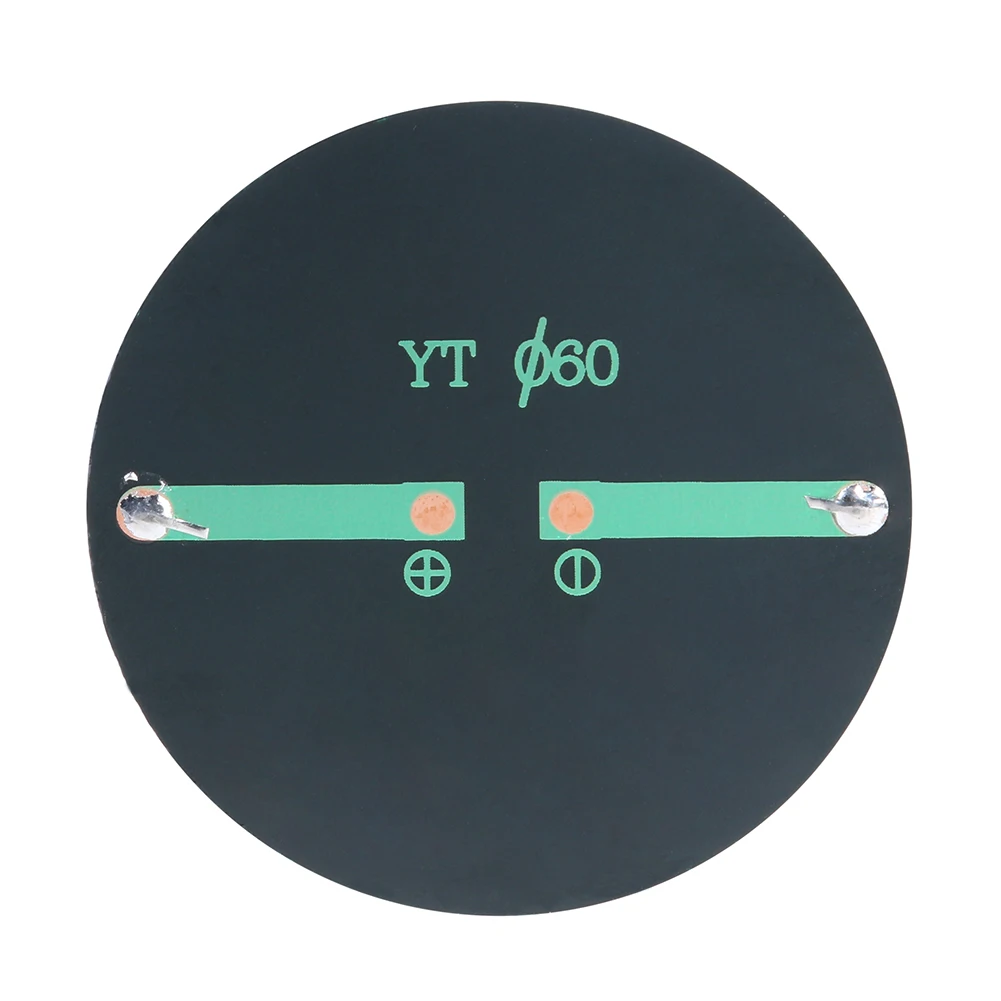 1/2Pcs Round Solar Pane Polycrystalline Silicon Solar Glue Panel Small Household Lighting System DIY Battery Cell Charger